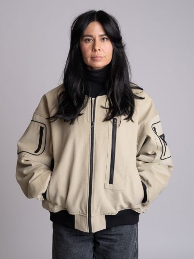 Oversized Off White Bomber Jacket TamoTamo x Animaletto