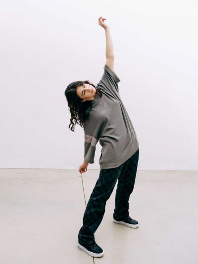 BE Sharp Grey Oversized Tee - TamoTamo x Emil Rengle