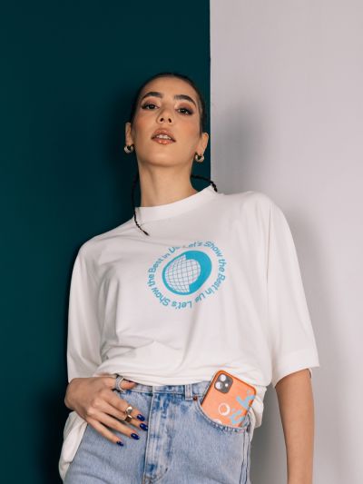 Let's Show The Best in Us Ivory Tee