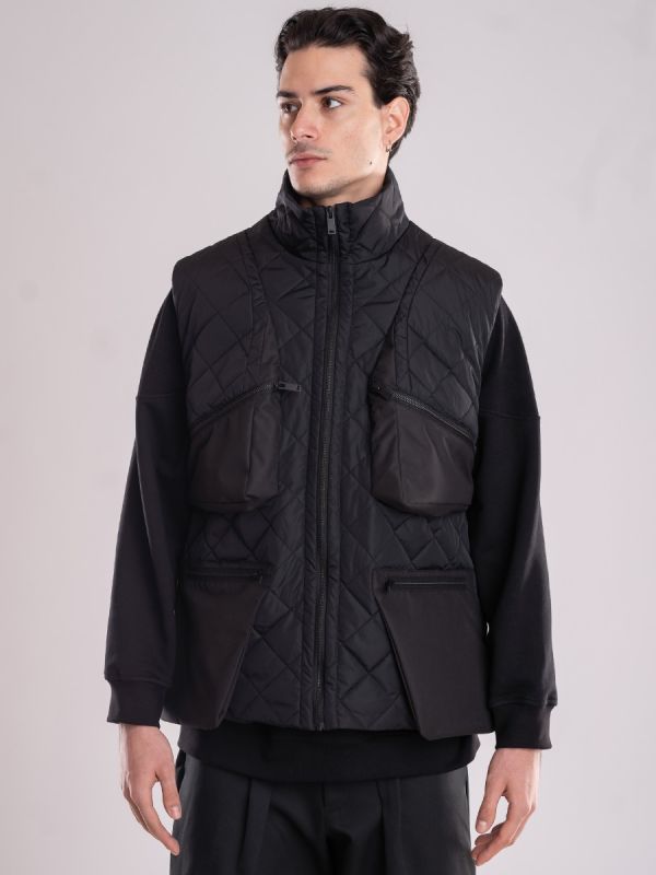 Inflated Pocket Noir Vest for Men