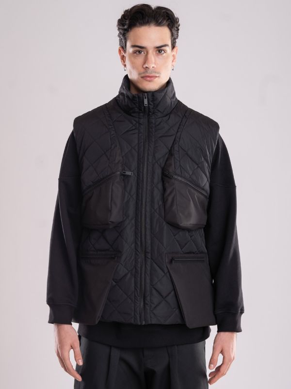 Inflated Pocket Noir Vest for Men