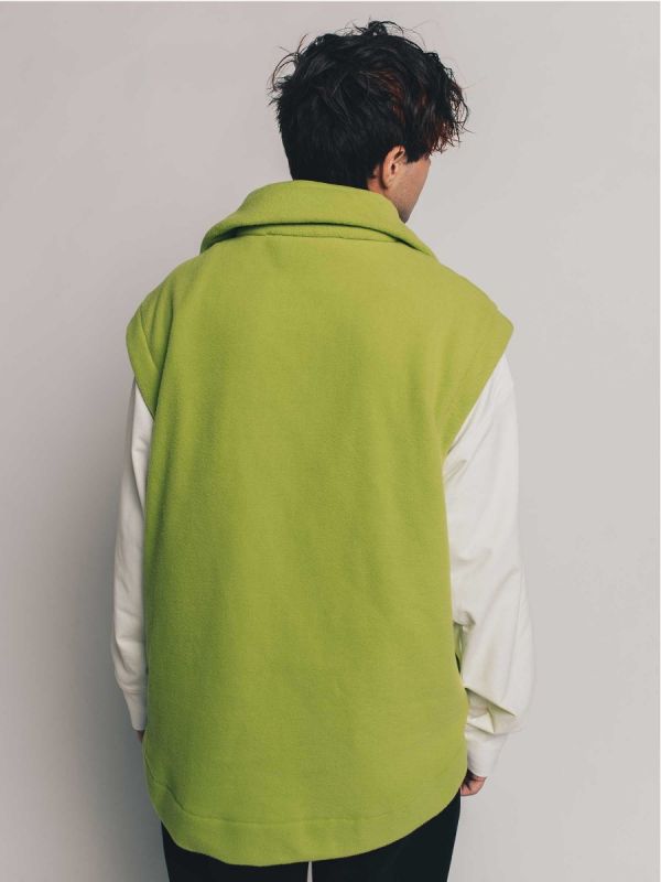  BE High Collar Vest Lime Green - TamoTamo x Emil Rengle