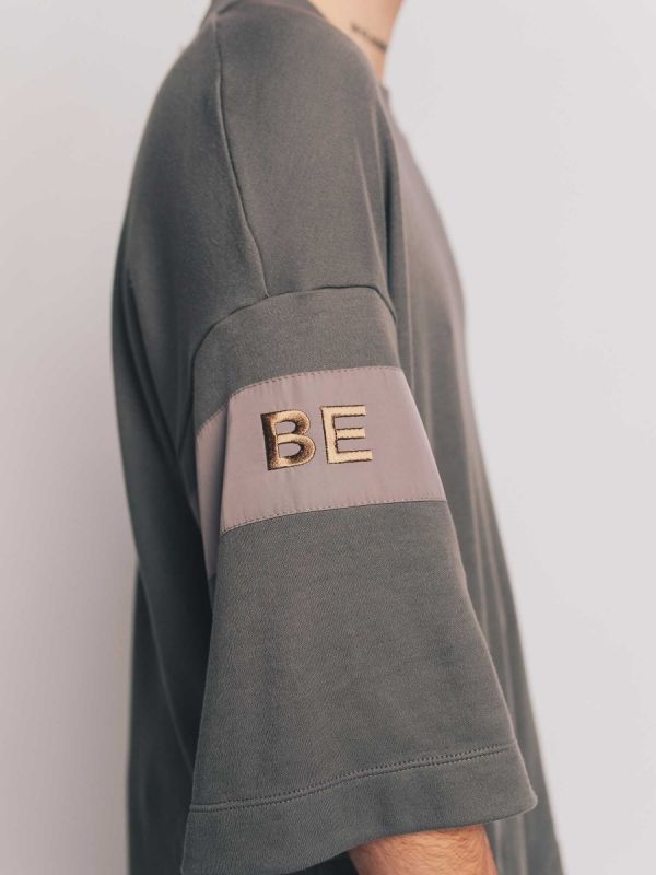 BE Sharp Grey Oversized Tee - TamoTamo x Emil Rengle