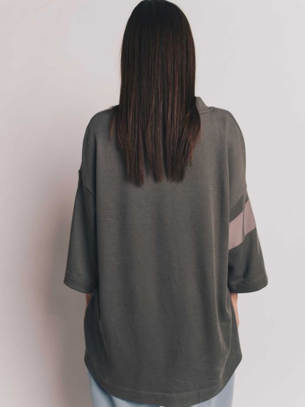  BE Sharp Grey Oversized Tee - TamoTamo x Emil Rengle