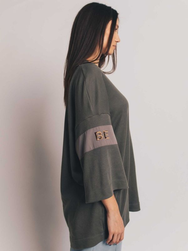 BE Sharp Grey Oversized Tee - TamoTamo x Emil Rengle