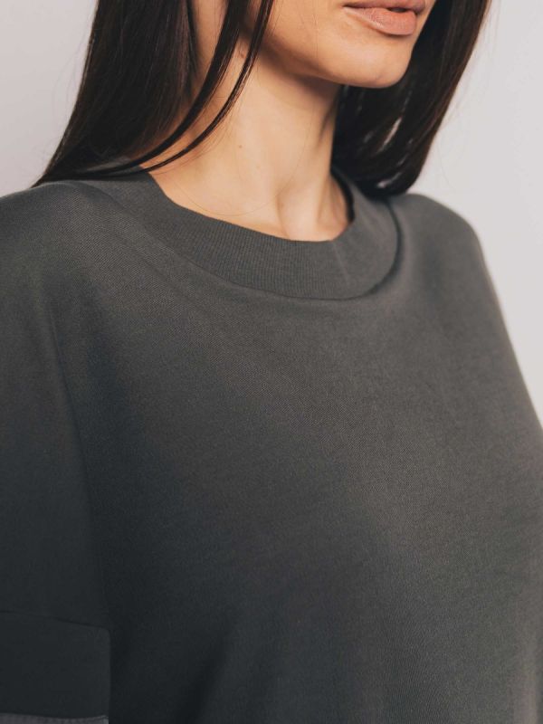 BE Sharp Grey Oversized Tee - TamoTamo x Emil Rengle