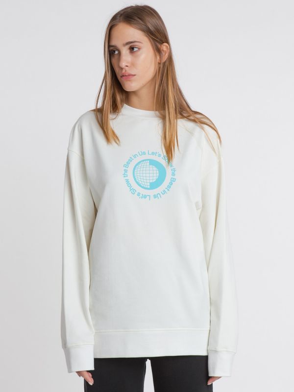Let's Show The Best in Us Signature Collection Ivory Sweatshirt and Case