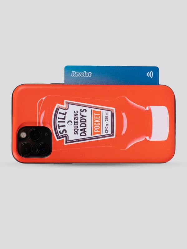 Daddy’s Pocket Signature Collection Ivory Tee and Card Slide Case Tee Ketchup Edition