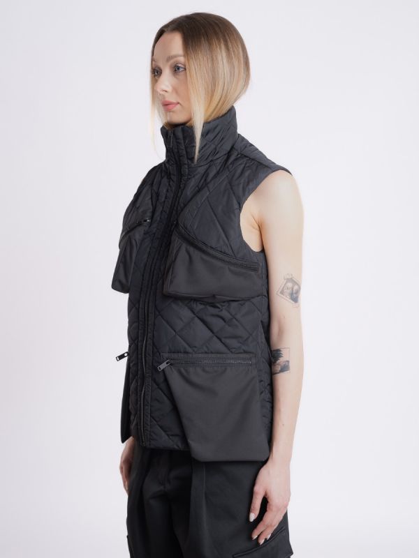  Inflated Pocket Noir Vest for Women