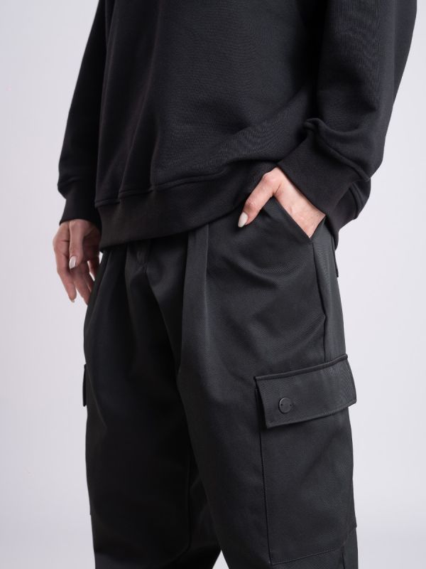 Black Puma Cargo Pants for Women