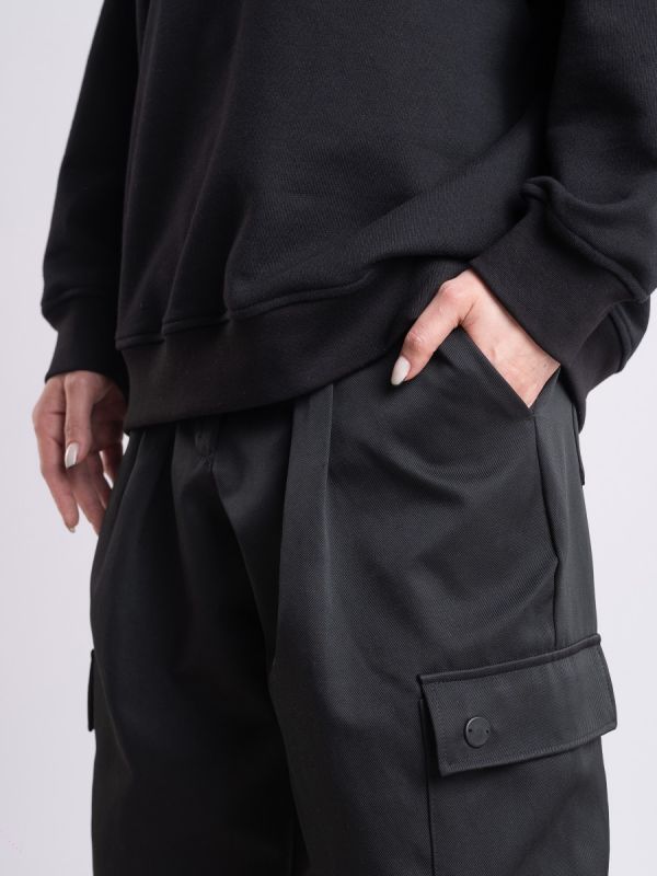 Black Puma Cargo Pants for Women