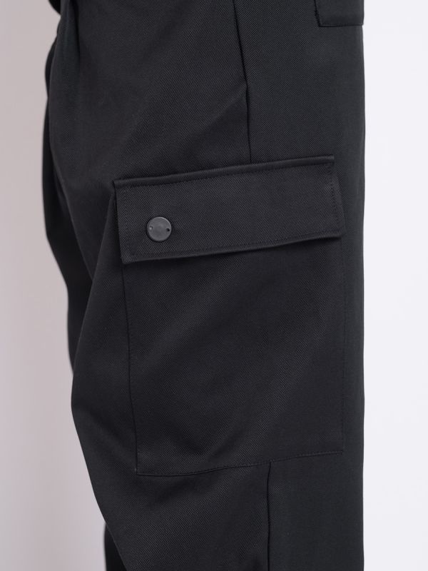 Black Puma Cargo Pants for Men