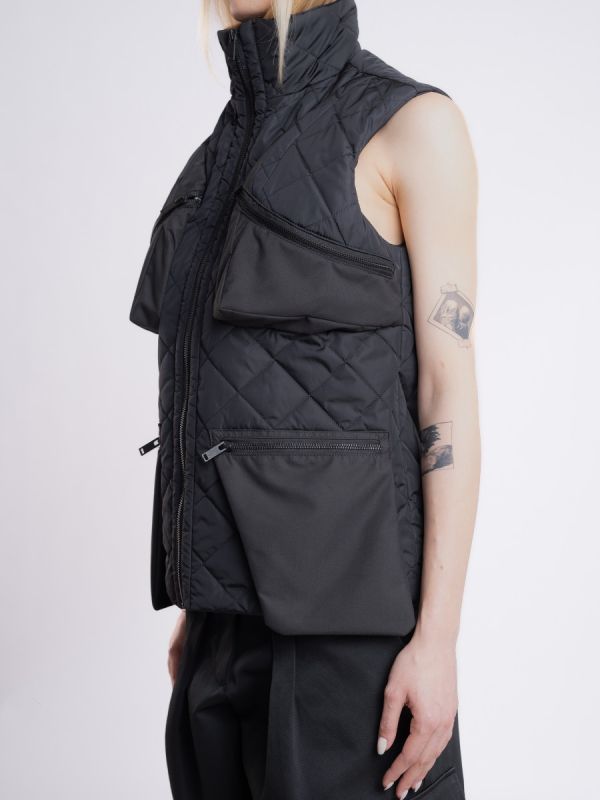 Inflated Pocket Noir Vest for Women