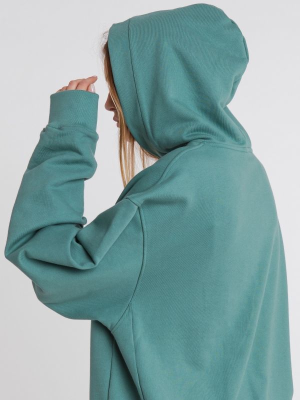 Young and Bipolar Minimal Acapulco Green Basic Line Hoodie