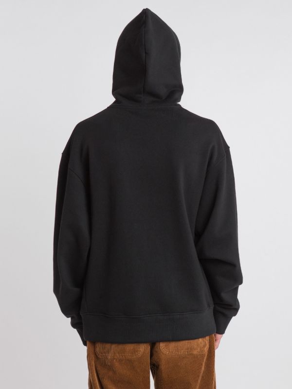 Young and Bipolar Minimal Black Hoodie Basic Line