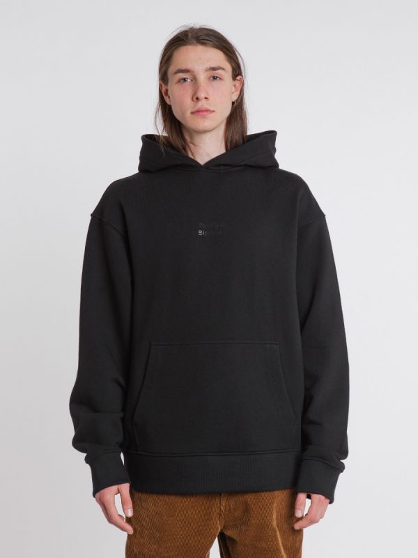 Young and Bipolar Minimal Black Hoodie Basic Line