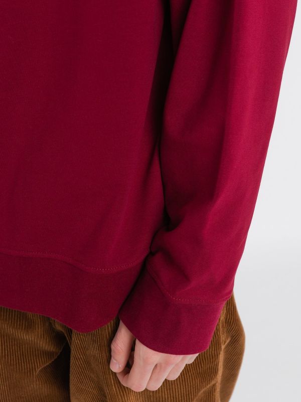 Young and Bipolar Minimal Burgundy Sweatshirt Basic Line