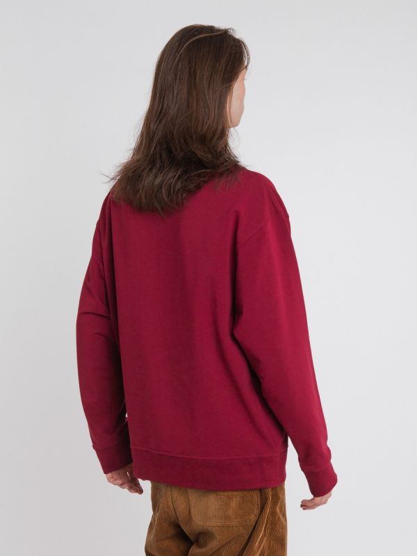 Young and Bipolar Minimal Burgundy Sweatshirt Basic Line