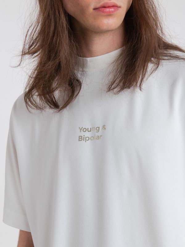 Young and Bipolar Minimal Ivory Tee Basic Line