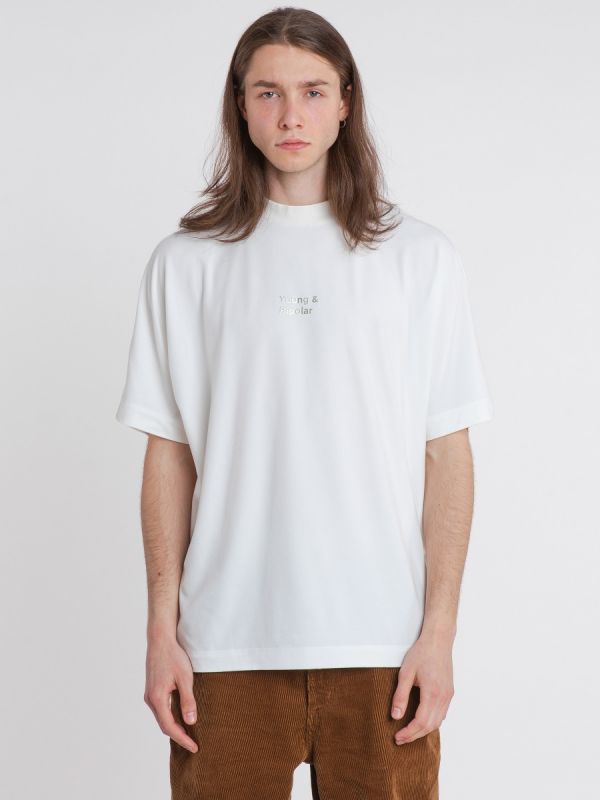 Young and Bipolar Minimal Ivory Tee Basic Line