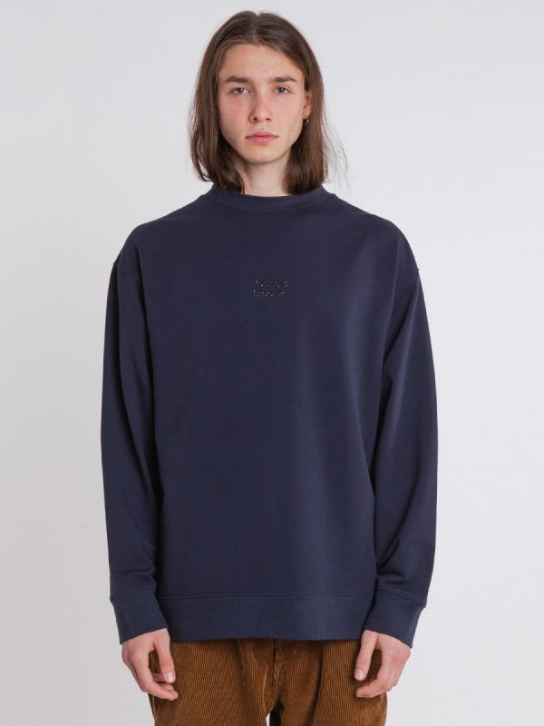 Young and Bipolar Minimal Navy Sweatshirt Basic Line