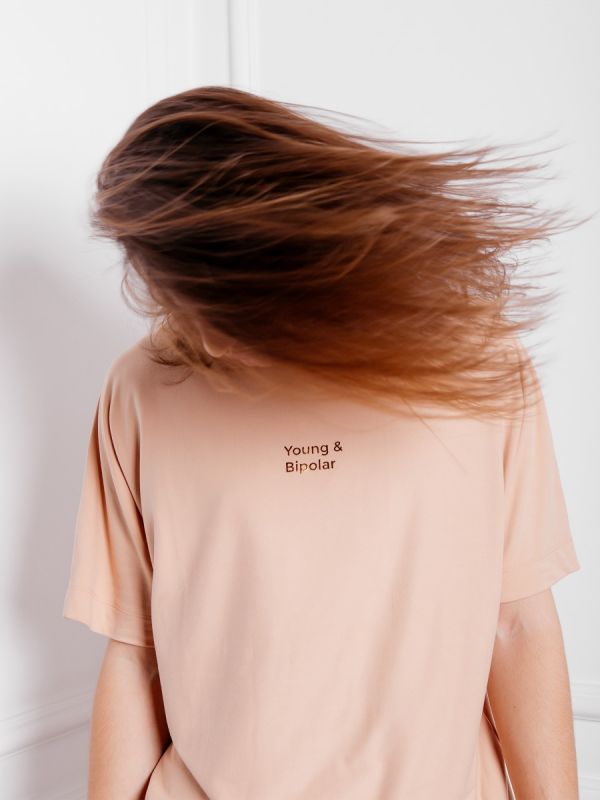 Young and Bipolar Minimal Nude Tee Basic Line