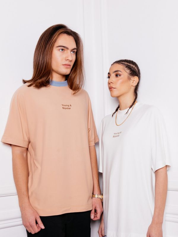 Young and Bipolar Minimal Nude Tee Basic Line