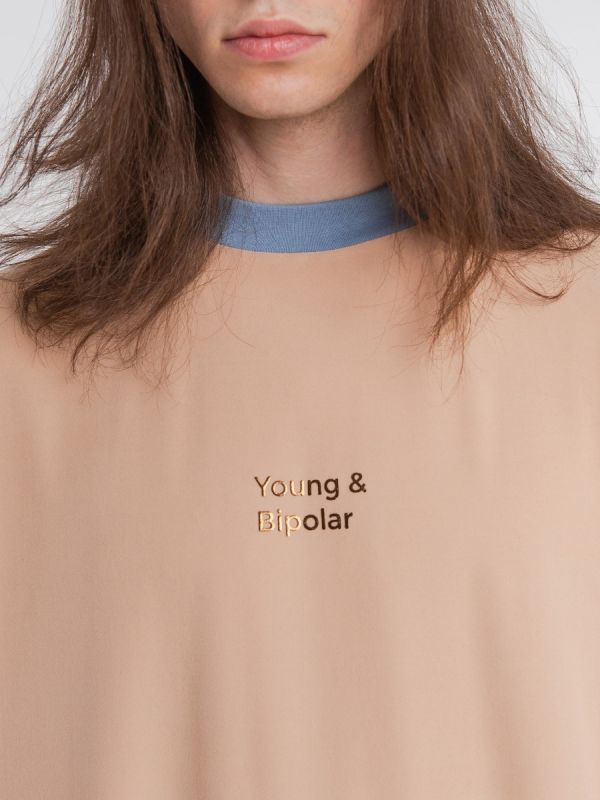 Young and Bipolar Minimal Nude Tee Basic Line